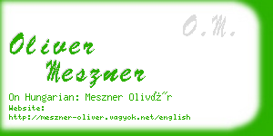 oliver meszner business card